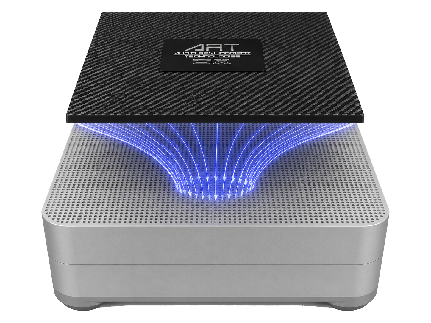 ART 9X placed on a high-end audio component