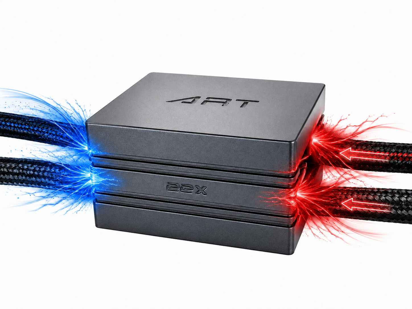 ART 22X treating braided power and speaker cable paths