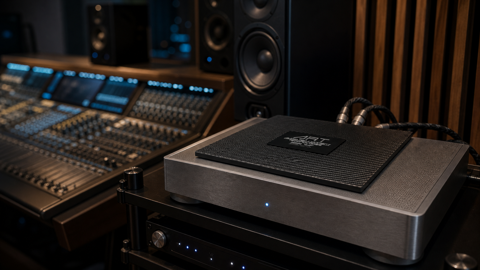 ART 9X placed on a reference component in a recording studio